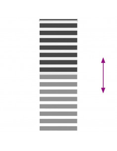 Tenda a Rullo Zebra Nero Larghezza Tessuto 75,9 cm Poliestere 2