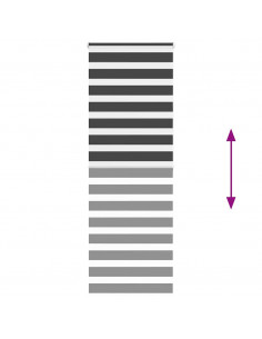 Tenda a Rullo Zebra Nero Larghezza Tessuto 75,9 cm Poliestere 2