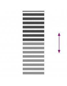 Tenda a Rullo Zebra Nero Larghezza Tessuto 80,9 cm Poliestere 2