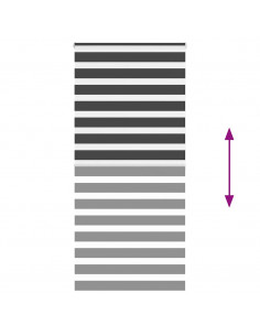 Tenda a Rullo Zebra Nero Larghezza Tessuto 95,9 cm Poliestere 2