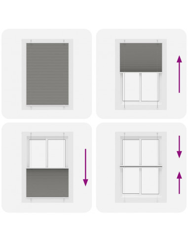 Tenda Plissettata Antracite 100x100cm Larghezza Tessuto 99,4 cm