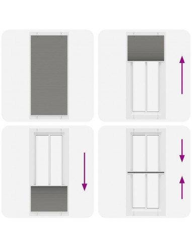 Tenda Plissettata Antracite 100x200cm Larghezza Tessuto 99,4 cm