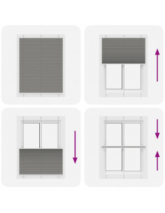 Tenda Plissettata Antracite 105x100cm Larghezza Tessuto 104,4cm 2
