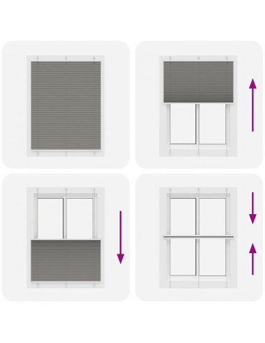 Tenda Plissettata Antracite 105x150cm Larghezza Tessuto 104,4cm
