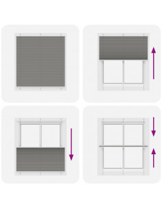 Tenda Plissettata Antracite 120x100cm Larghezza Tessuto 119,4cm 2