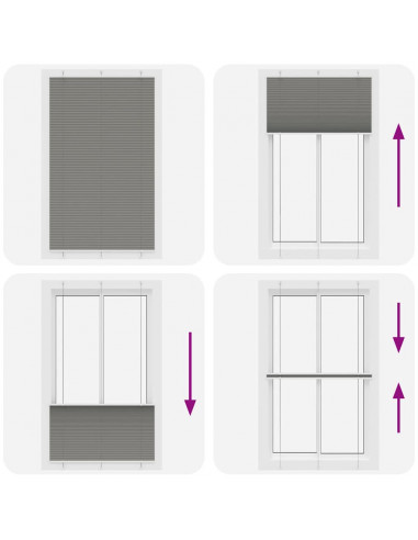 Tenda Plissettata Antracite 120x200cm Larghezza Tessuto 119,4cm
