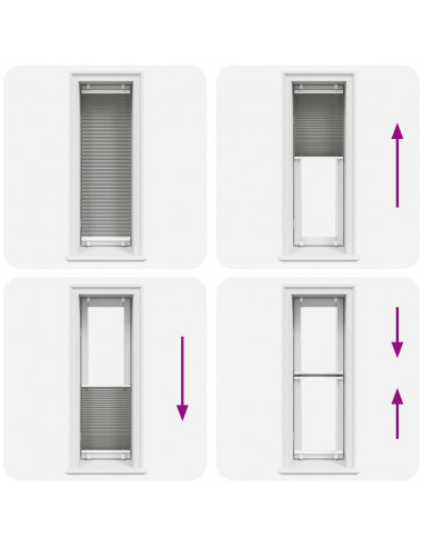 Tenda Plissettata Antracite 40x100 cm Larghezza Tessuto 39,4 cm