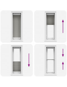 Tenda Plissettata Antracite 45x100 cm Larghezza Tessuto 44,4 cm 2