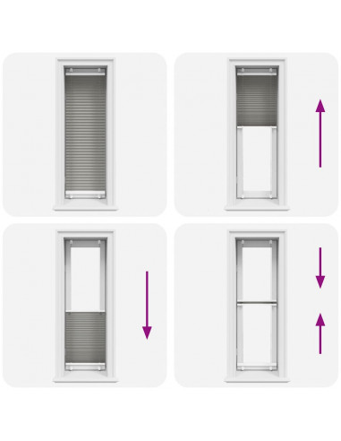 Tenda Plissettata Antracite 45x100 cm Larghezza Tessuto 44,4 cm