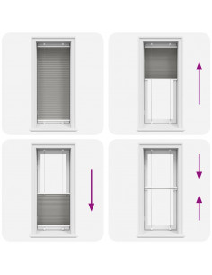 Tenda Plissettata Antracite 60x100 cm Larghezza Tessuto 59,4 cm 2