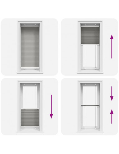 Tenda Plissettata Antracite 60x100 cm Larghezza Tessuto 59,4 cm