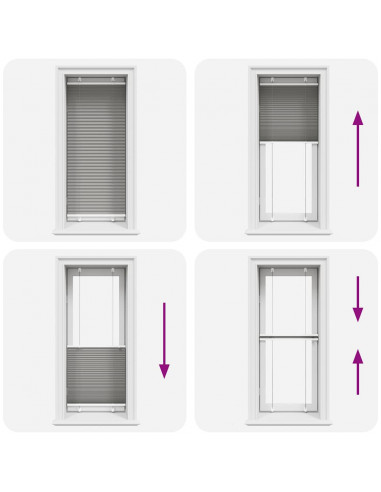 Tenda Plissettata Antracite 60x150 cm Larghezza Tessuto 59,4 cm