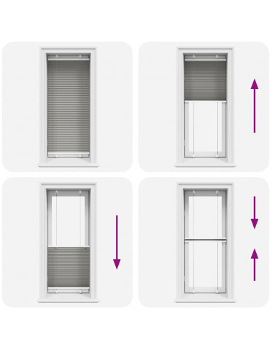 Tenda Plissettata Antracite 65x150 cm Larghezza Tessuto 64,4 cm