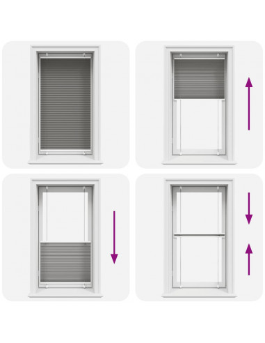 Tenda Plissettata Antracite 70x100 cm Larghezza Tessuto 69,4 cm