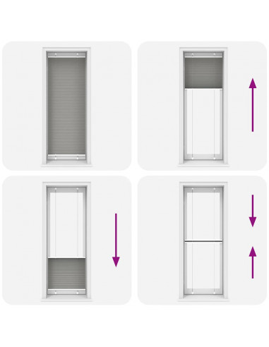 Tenda Plissettata Antracite 70x200 cm Larghezza Tessuto 69,4 cm