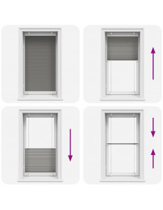 Tenda Plissettata Antracite 75x100 cm Larghezza Tessuto 74,4 cm 2