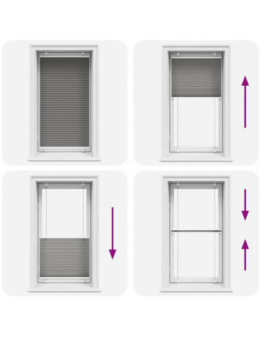 Tenda Plissettata Antracite 80x100 cm Larghezza Tessuto 79,4 cm