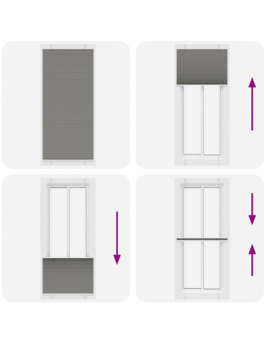 Tenda Plissettata Antracite 85x200 cm Larghezza Tessuto 84,4 cm