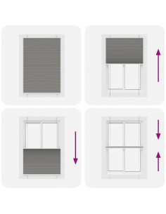 Tenda Plissettata Antracite 95x100 cm Larghezza Tessuto 94,4 cm 2
