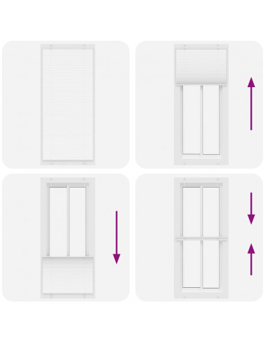 Tenda Plissettata Bianca 100x200 cm Larghezza Tessuto 99,4 cm
