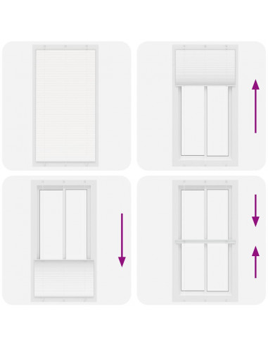 Tenda Plissettata Bianca 105x200 cm Larghezza Tessuto 104,4 cm