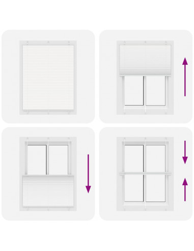 Tenda Plissettata Bianca 110x150 cm Larghezza Tessuto 109,4 cm