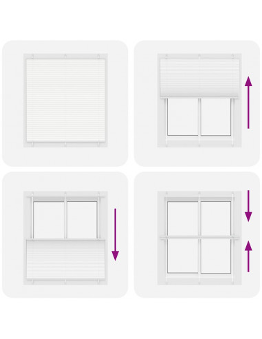 Tenda Plissettata Bianca 120x150 cm Larghezza Tessuto 119,4 cm