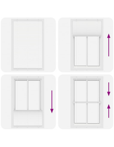 Tenda Plissettata Bianca 120x200 cm Larghezza Tessuto 119,4 cm