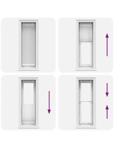 Tenda Plissettata Bianca 45x150 cm Larghezza Tessuto 44,4 cm