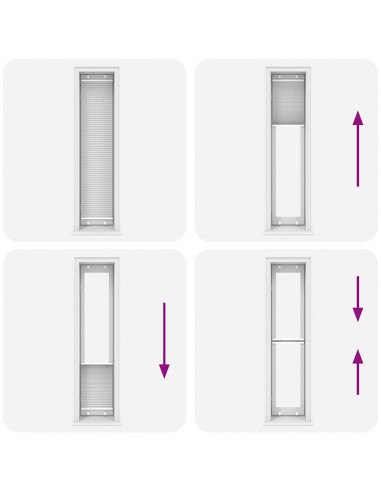 Tenda Plissettata Bianca 45x200 cm Larghezza Tessuto 44,4 cm