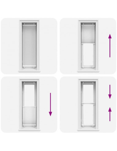 Tenda Plissettata Bianca 50x100 cm Larghezza Tessuto 49,4 cm