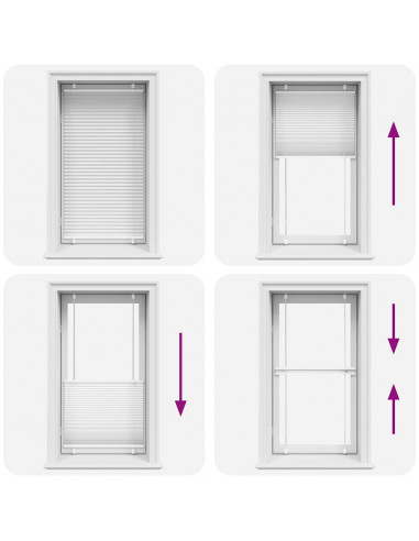 Tenda Plissettata Bianca 70x150 cm Larghezza Tessuto 69,4 cm