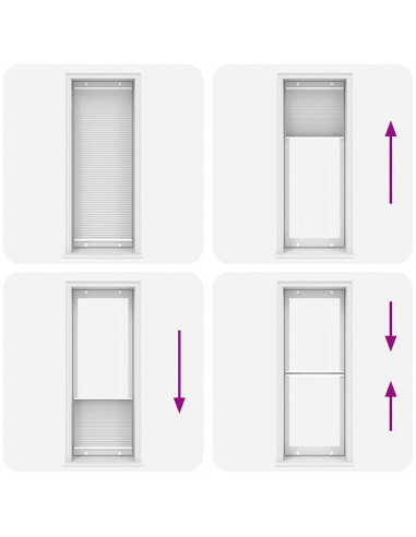 Tenda Plissettata Bianca 70x200 cm Larghezza Tessuto 69,4 cm