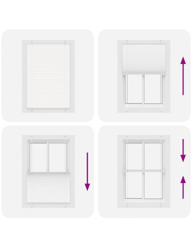 Tenda Plissettata Bianca 85x100 cm Larghezza Tessuto 84,4 cm