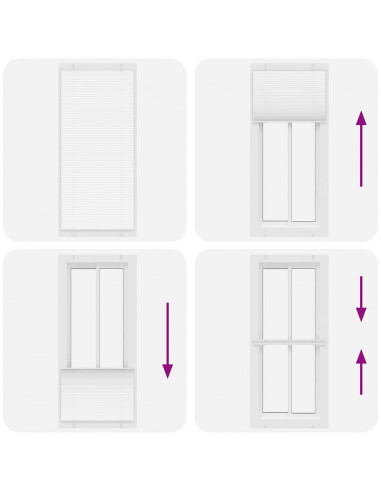 Tenda Plissettata Bianca 95x200 cm Larghezza Tessuto 94,4 cm