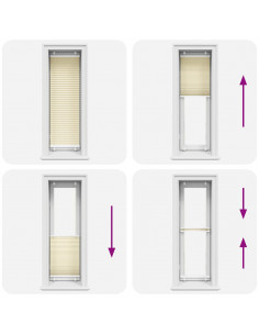 Tenda Plissettata Crema 40x100 cm Larghezza Tessuto 39,4 cm 2