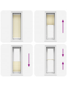 Tenda Plissettata Crema 40x150 cm Larghezza Tessuto 39,4 cm 2