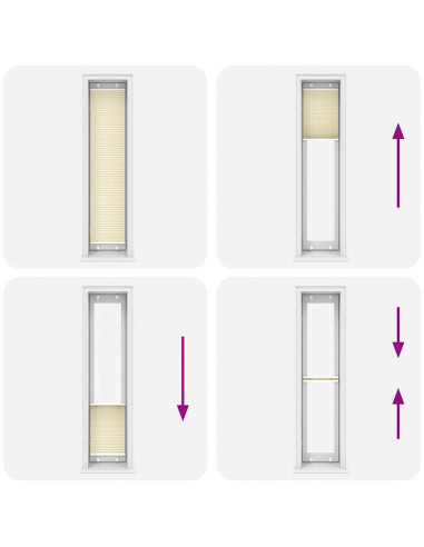 Tenda Plissettata Crema 40x200 cm Larghezza Tessuto 39,4 cm