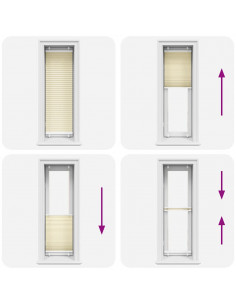 Tenda Plissettata Crema 50x100 cm Larghezza Tessuto 49,4 cm 2