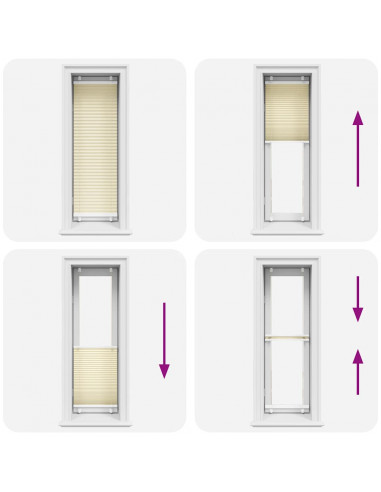 Tenda Plissettata Crema 50x100 cm Larghezza Tessuto 49,4 cm