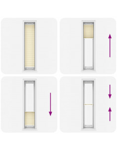 Tenda Plissettata Crema 50x200 cm Larghezza Tessuto 49,4 cm 2