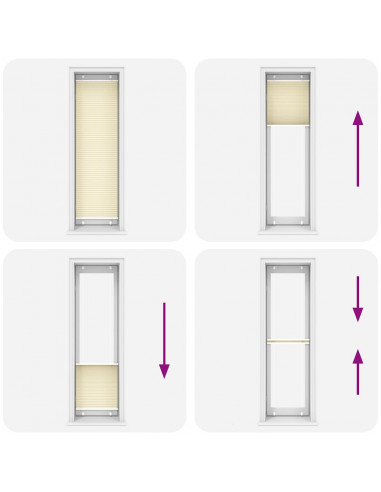 Tenda Plissettata Crema 55x200 cm Larghezza Tessuto 54,4 cm