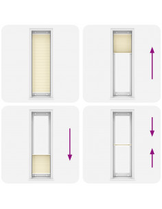 Tenda Plissettata Crema 60x200 cm Larghezza Tessuto 59,4 cm 2