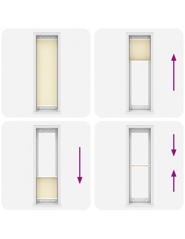 Tenda Plissettata Crema 65x200 cm Larghezza Tessuto 64,4 cm