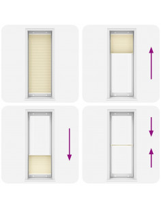 Tenda Plissettata Crema 80x200 cm Larghezza Tessuto 79,4 cm 2