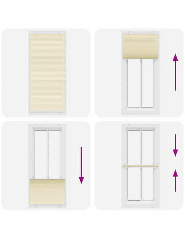 Tenda Plissettata Crema 90x200 cm Larghezza Tessuto 89,4 cm
