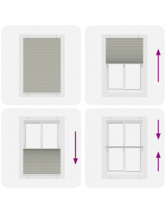 Tenda Plissettata Grigio Chiaro 100x100 cm Larghezza Tessuto 2