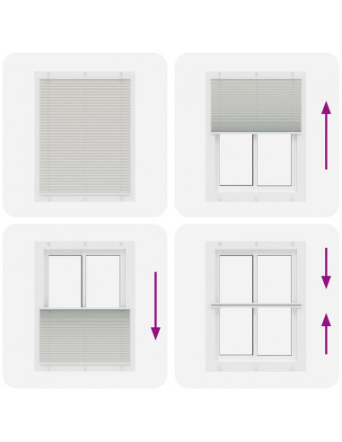 Tenda Plissettata Grigio Chiaro 105x150 cm Larghezza Tessuto