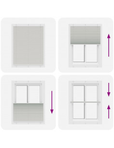 Tenda Plissettata Grigio Chiaro 110x100 cm Larghezza Tessuto 2