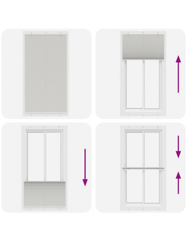 Tenda Plissettata Grigio Chiaro 110x200 cm Larghezza Tessuto